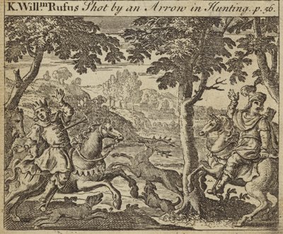 Kung William II av England skjuten av en pil under jakt, 1100 av English School
