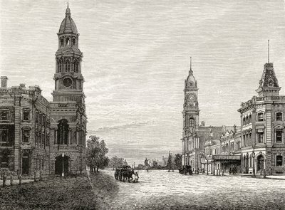 King William Street, Adelaide, ca 1880, från 