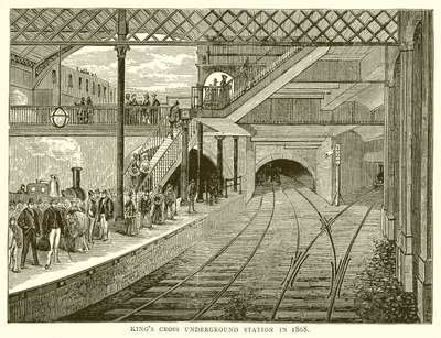 Kings Cross tunnelbanestation 1868 av English School