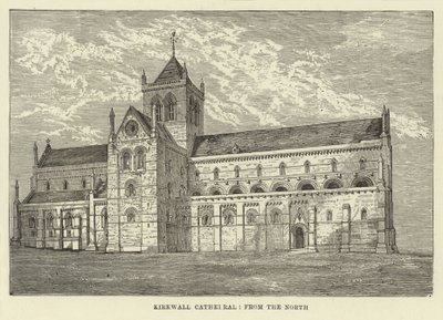 Kirkwall Cathedral, från norr av English School