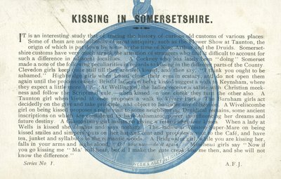 Kyssar i Somerset (litho) av English School