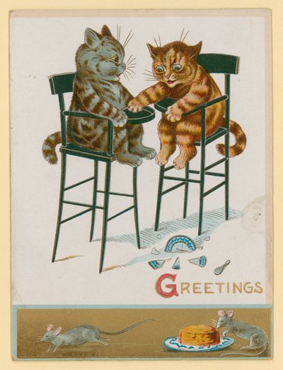 Kätzchen in Baby-Stühlen von English School