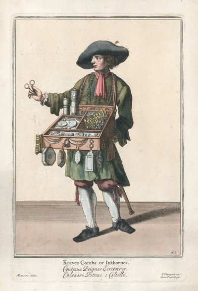 Knivar, kammar eller bläckhorn av English School