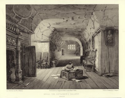 Knole, The Retainers Gallery (lithotint) av English School