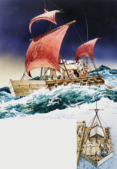 Kon-Tiki på sin episka resa av English School