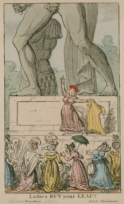 Damer köp ditt blad!; Staty av Achilles i Hyde Park av English School