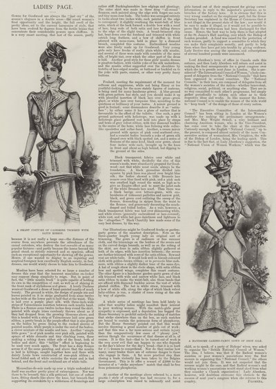 Damen-Seite (Lithografie) von English School