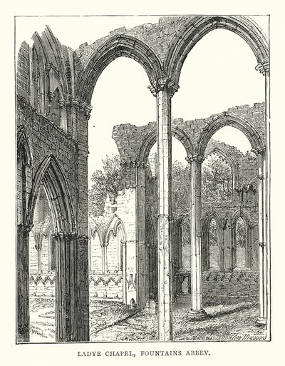 Ladye Chapel, Fountains Abbey (gravyr) av English School