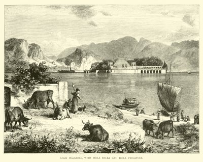 Lago Maggiore, med Isola Bella och Isola Pescatore av English School