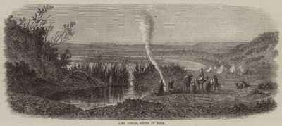 Lake Timsah, norr om Suez (gravyr) av English School