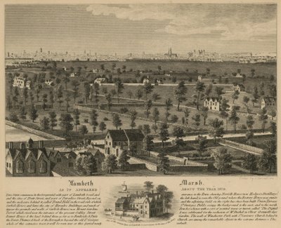 Lambeth Marsh som den såg ut omkring år 1670 av English School