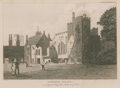 Lambeth Palace som det såg ut hösten 1829 av English School