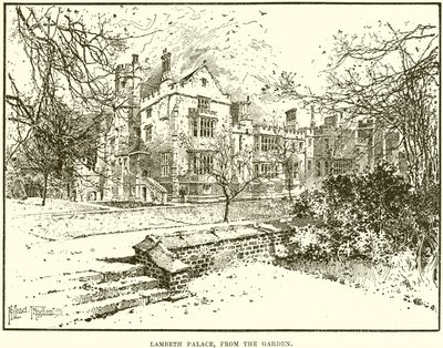 Lambeth Palace, från trädgården av English School
