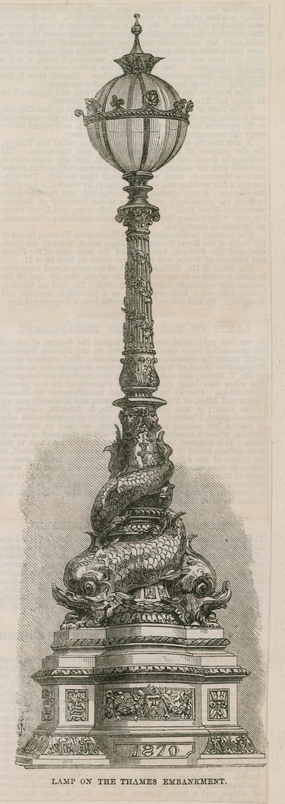Lampa på Themsen Embankment, London av English School