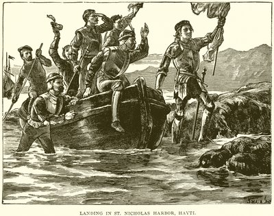 Landning i St. Nicholas Harbor, Hayti av English School