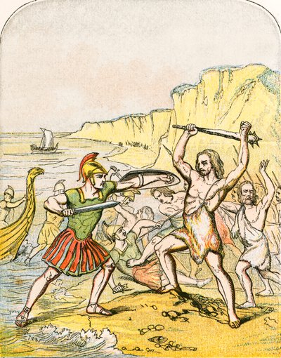 Landstigning av Julius Caesar av English School