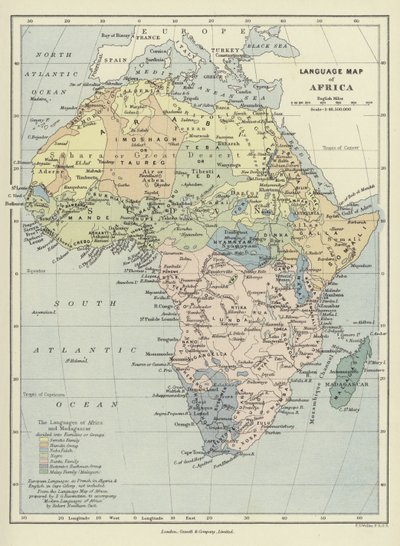 Språkkarta över Afrika av English School