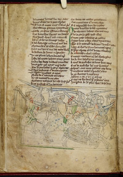 Lansdowne 782 f.26v En strid mellan riddare, från 
