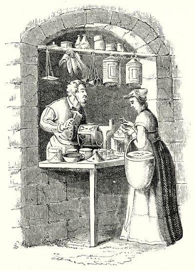 Laternenmacher (Gravur) von English School