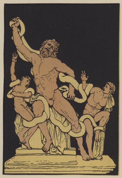 Laocoon (färg litho) av English School