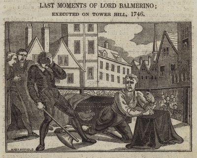 Lord Balmerinos sista ögonblick; avrättades på Tower Hill av English School