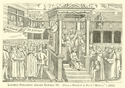 Latimer predikar före Edward VI av English School