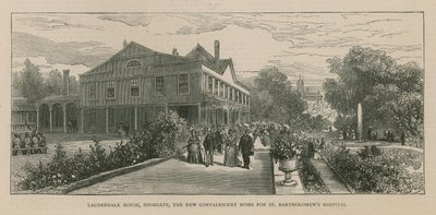 Lauderdale House, Highgate, London, det nya konvalescenthemmet för St Bartholomews Hospital av English School