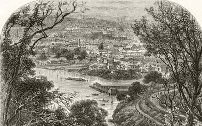Launceston, Tasmanien, ca 1880, från 