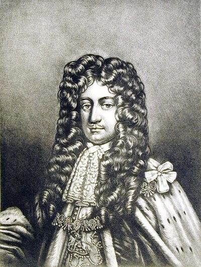 Laurence Hyde (1641-1711) 1:e earl av Rochester, illustration från Portraits of Characters Illustrious in British History, graverad av Robert Dunkarton (1744-c.1817) (mezzotint) av English School
