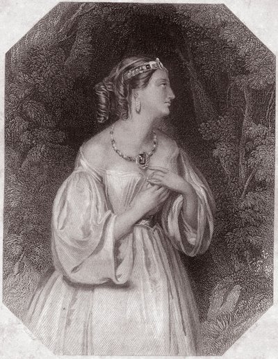 Lavinia, dotter till Titus, fästmö till Bassianus (Titus Andronicus eller La Tres Lamentable Roman Tragedie av Titus Andronicus) i - "" Shakespeares Gallery of Women, samling av fyrtiofem allvarliga porträtt av tidiga Londonkonstnärer, berikade med kritisk av English School