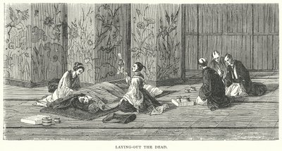 Aufbahrung der Toten (Gravur) von English School