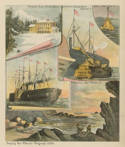 Att lägga Atlantic Telegraph Cable av English School