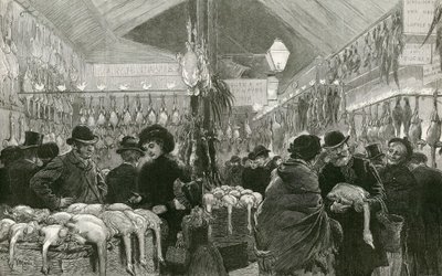 Leadenhall Market vid jultid av English School