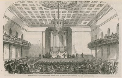 Föreläsning om hertigen av Wellington och hans tid, vid Beamont Institution, Mile End av English School