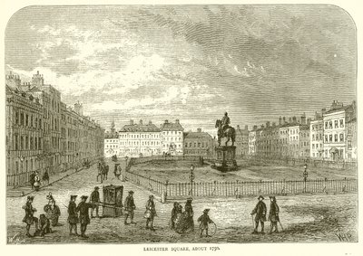 Leicester Square, omkring 1750 av English School