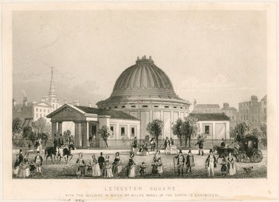 Leicester Square med byggnaden där Mr Wylds modell av jorden är utställd av English School