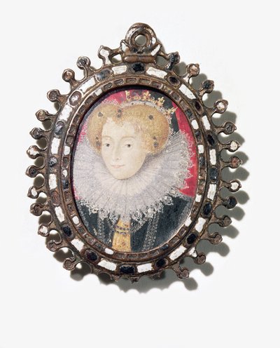 Lettice Knollys, Lady Leicester (akvarell på veläng) av English School