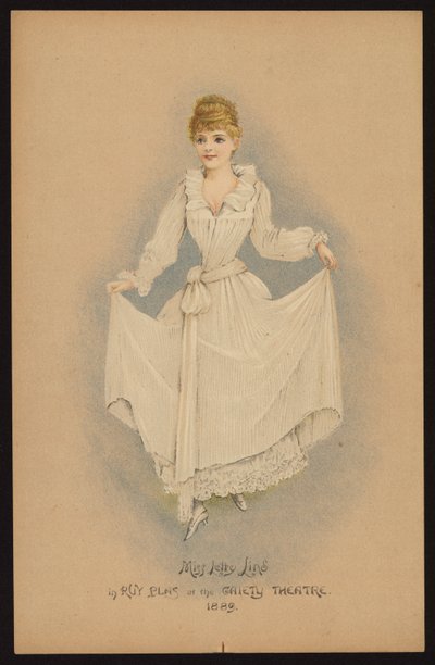 Letty Lind, engelsk skådespelerska och sångerska (färg litho) av English School