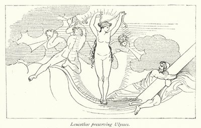 Leucothoe konserverande Ulysses (litho) av English School