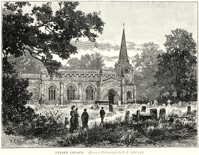 Lexdens kyrka (gravyr) av English School