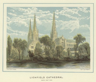 Lichfield Cathedral, sydvästlig vy av English School