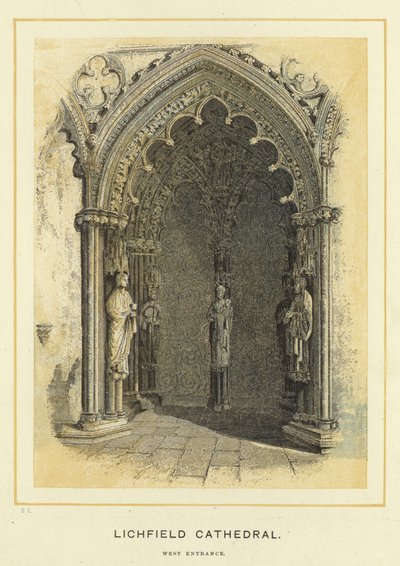 Lichfield Cathedral, västra ingången av English School