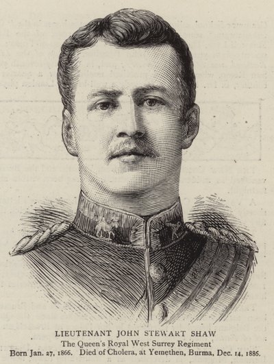 Löjtnant John Stewart Shaw (gravyr) av English School