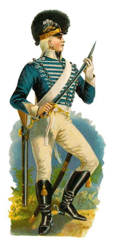 Lätt dragon från George III:s tid, 1761-1820 av English School