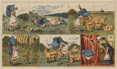 Little Bo-Peep (färg litho) av English School