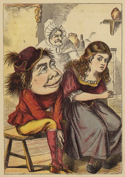 Little Bo-Peep (färgad gravyr) av English School