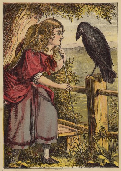 Little Bo-Peep (färgad gravyr) av English School