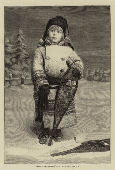 "Små snöskor", en kanadensisk skiss (gravyr) av English School