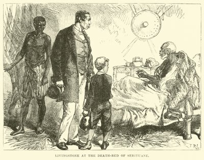 Livingstone vid Sebituanes dödsbädd av English School