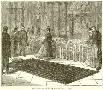 Livingstones grav i Westminster Abbey av English School